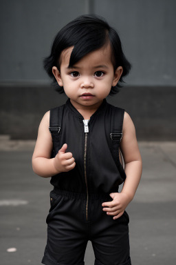 Indonesian infant boy with  black hair