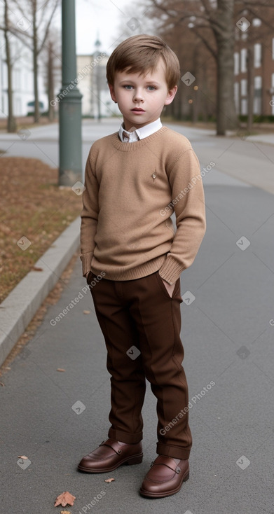 Estonian child boy with  brown hair