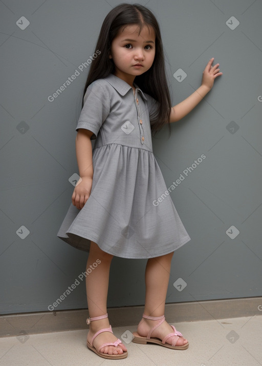 Uzbek infant girl with  gray hair