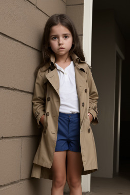 Uruguayan child girl with  brown hair