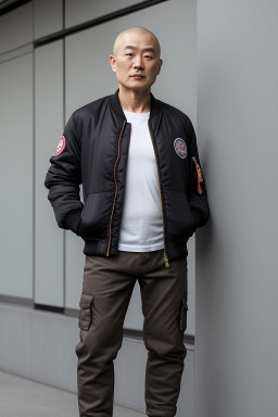 South korean middle-aged male with  blonde hair