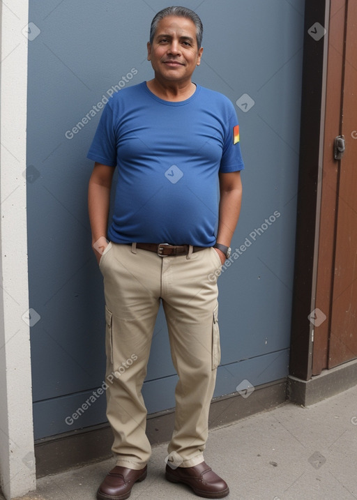 Ecuadorian 45 years male with  brown hair