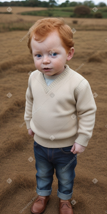 Zambian infant boy with  ginger hair