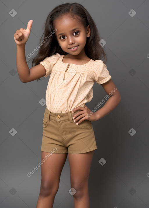 Somali infant girl with  brown hair