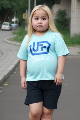 Uzbek child girl with  blonde hair