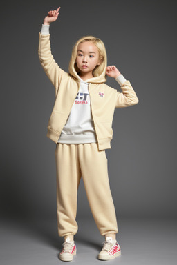 Chinese child female with  blonde hair