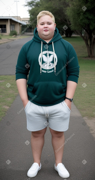 South african young adult male with  blonde hair