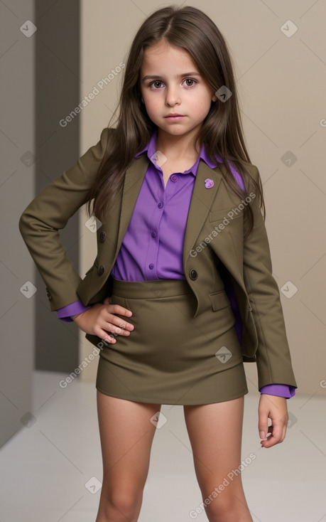 Child female with  brown hair