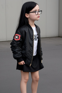 German child female with  black hair