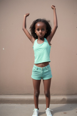 Somali child girl with  brown hair