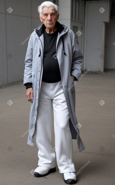 Serbian elderly male with  white hair