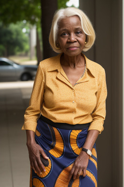 African elderly female with  blonde hair