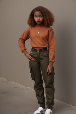 African american teenager girl with  ginger hair