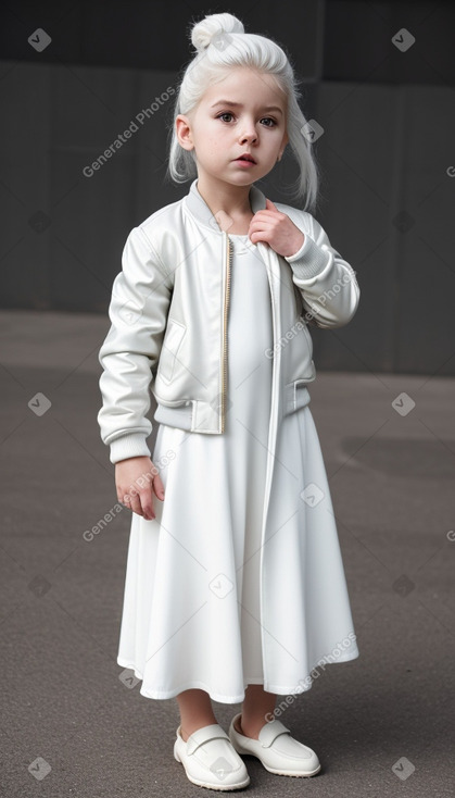 Danish infant girl with  white hair