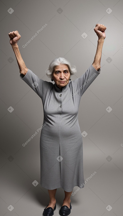 Saudi arabian elderly female with  gray hair