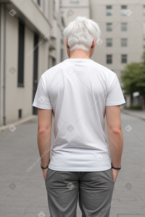 Irish adult male with  white hair