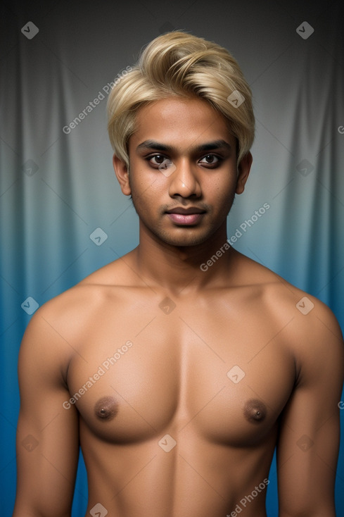 Bangladeshi adult male with  blonde hair