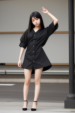 Japanese teenager girl with  black hair