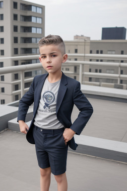 Bulgarian child boy with  gray hair