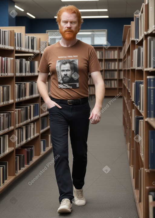 Icelandic middle-aged male with  ginger hair