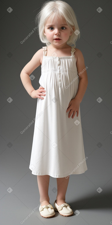 Macedonian infant girl with  white hair