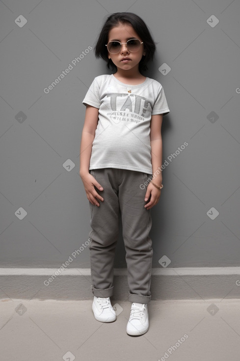 Mexican infant girl with  gray hair