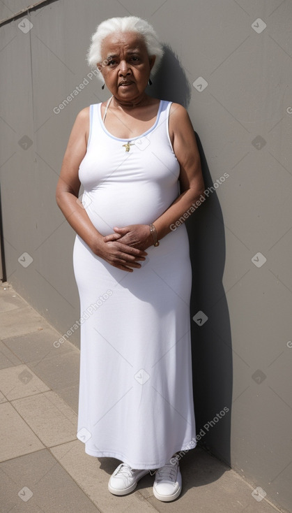 Ethiopian elderly female with  white hair