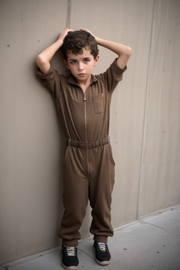 Israeli child boy with  brown hair