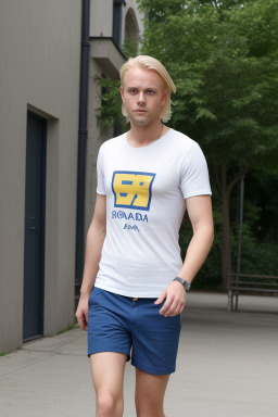 Swedish adult male with  blonde hair