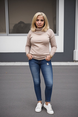 Libyan 45 years female with  blonde hair