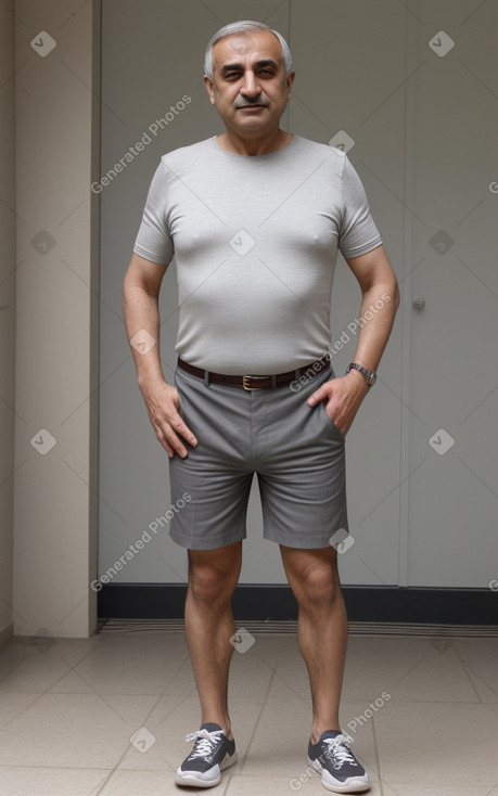 Azerbaijani middle-aged male with  gray hair