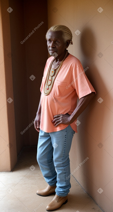 Senegalese elderly male with  blonde hair