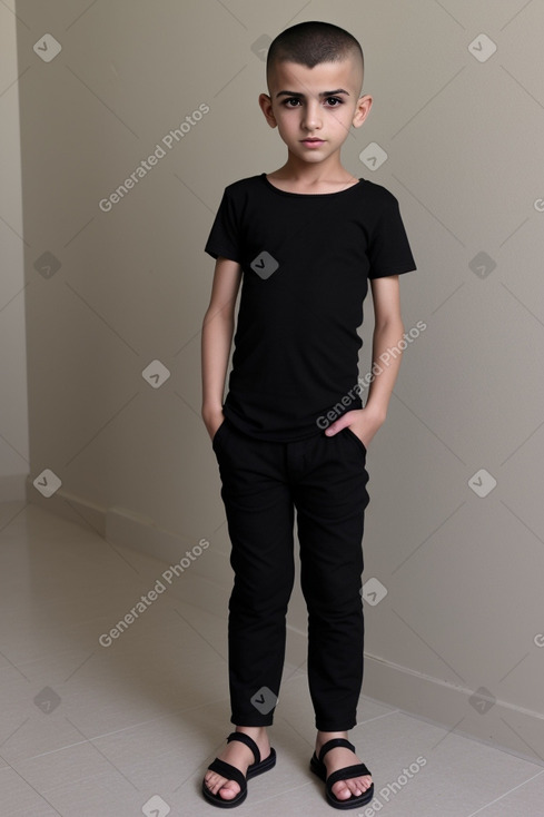 Syrian child boy with  black hair