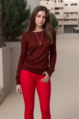 Israeli adult female with  brown hair