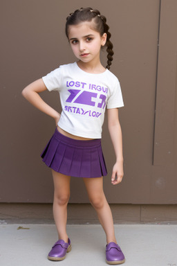 Syrian child girl with  brown hair