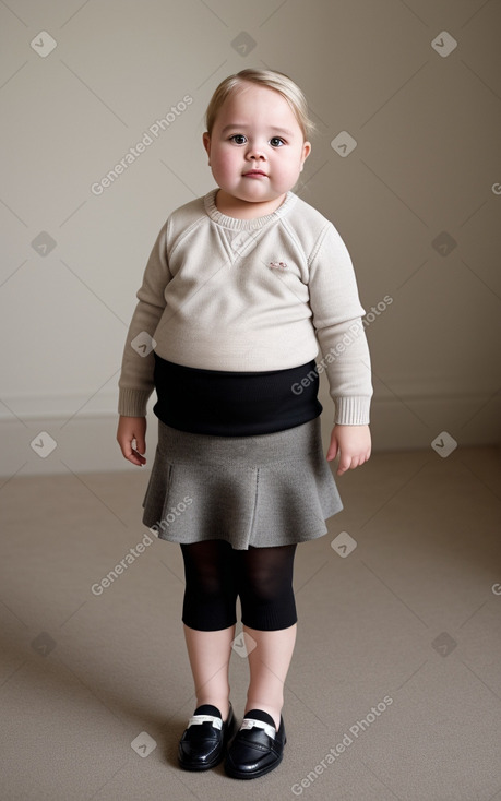 Swiss infant girl with  gray hair