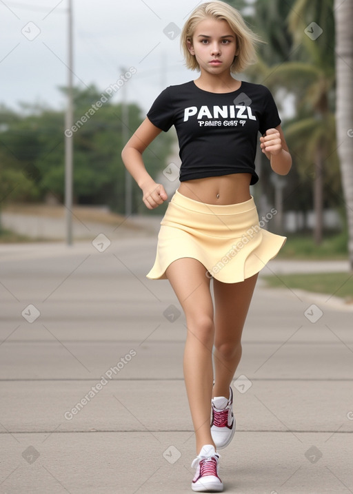 Brazilian teenager girl with  blonde hair