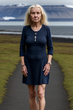 Icelandic elderly female with  blonde hair