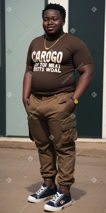 Ghanaian young adult male with  brown hair