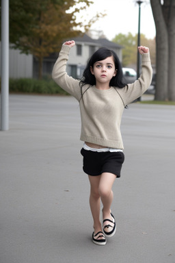 Canadian child girl with  black hair