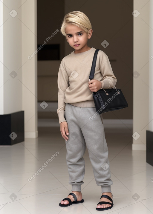 Bahraini infant boy with  blonde hair