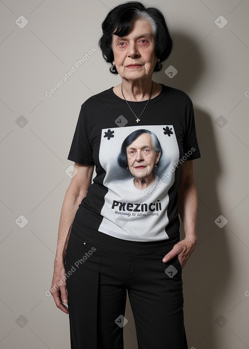 Czech elderly non-binary with  black hair