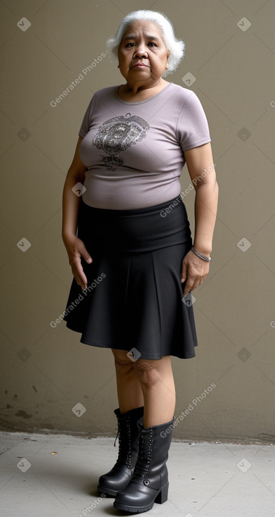 Honduran elderly female with  black hair