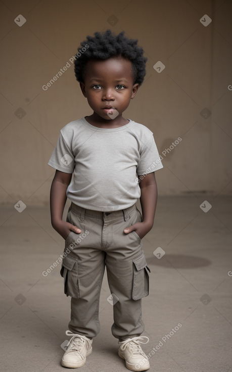 African child boy with  gray hair