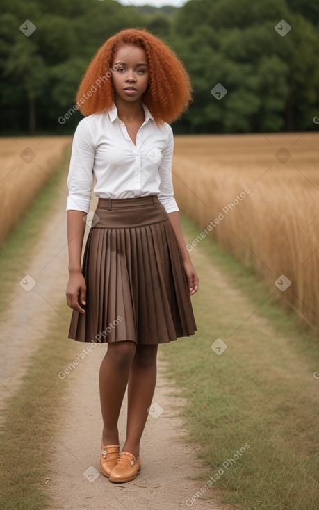 African american young adult female with  ginger hair