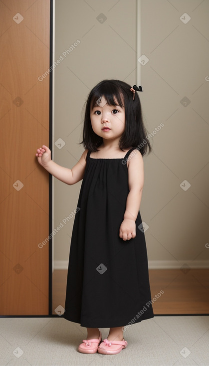 Japanese infant girl with  black hair