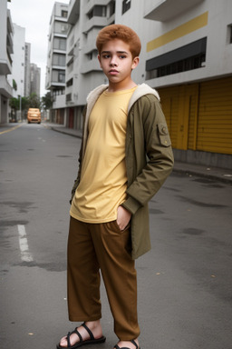 Venezuelan teenager boy with  ginger hair