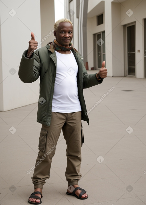 Senegalese middle-aged male with  blonde hair