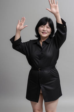 South korean middle-aged female with  black hair