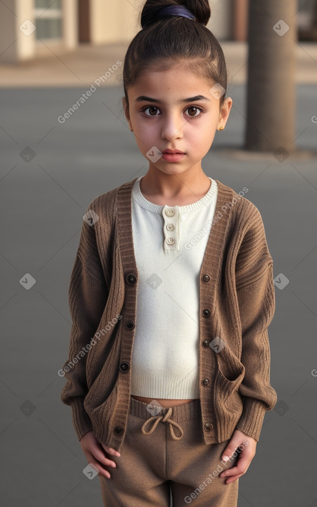 Iraqi child girl with  brown hair